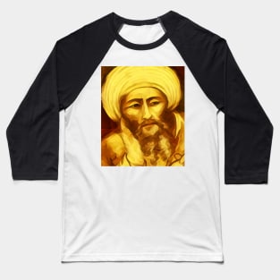 Averroes Golden Portrait | Averroes Artwork 9 Baseball T-Shirt